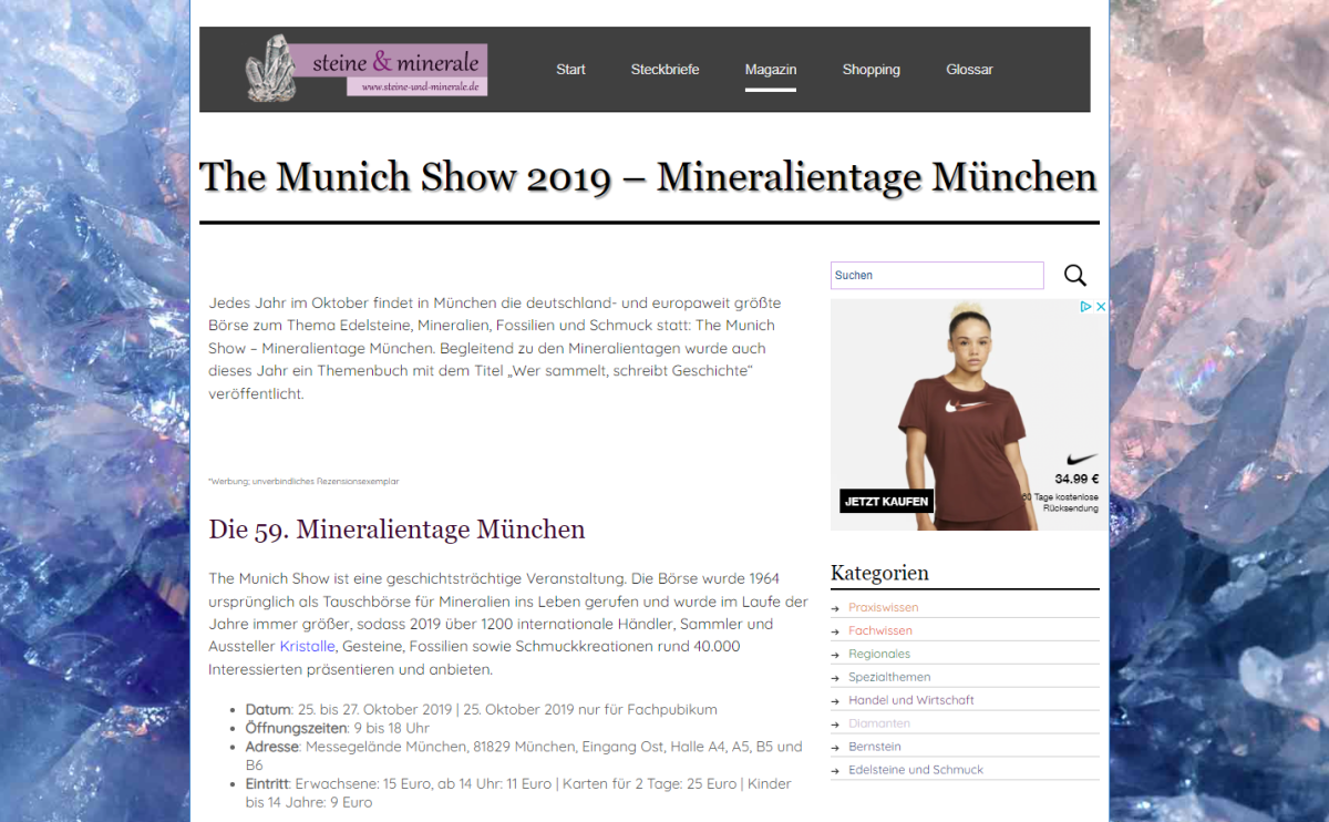 Steine und Minerale Magazine